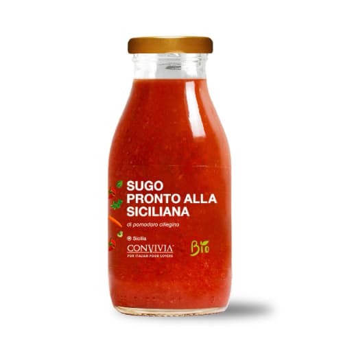 Sugo pronto di pomodoro ciliegino alla siciliana bio 250g