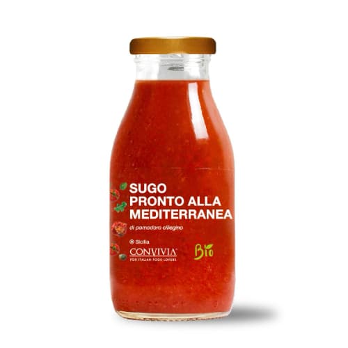 Sugo pronto di pomodoro ciliegino alla mediterranea bio 250g