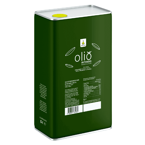 Cartone da n. 2 lattine lt 5 Olio extra vergine di oliva mono varietale INTOSSO 100% italiano